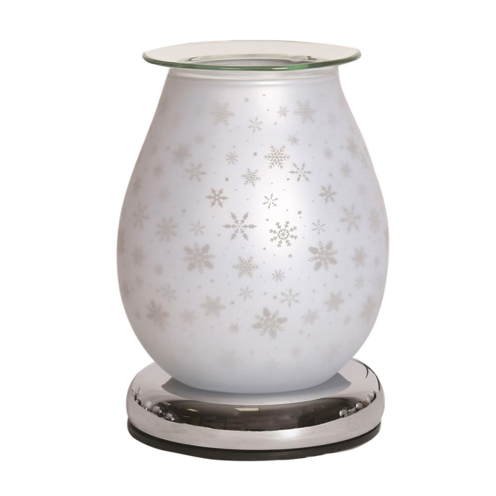 Aroma Snowflakes White Satin 3D Electric Wax Melt Warmer Extra Image 1